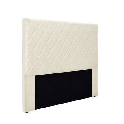 Cabeceira Cama Box Solteiro 90 Cm Dubai Linho S04 - D'rossi Cor Natural