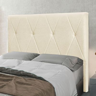 Cabeceira Cama Box Queen 160 Cm Aquilla Linho S04 - D'rossi Cor Perola