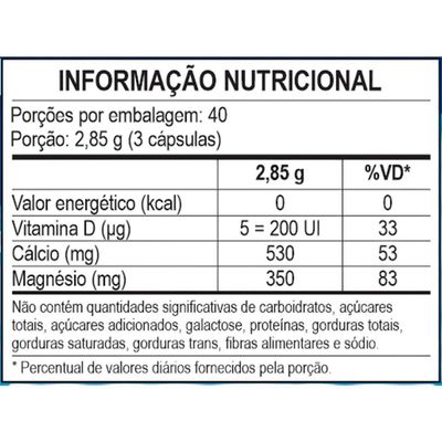 Kit 3 Dolomita Com Vitamina D Unilife 120 Cápsulas