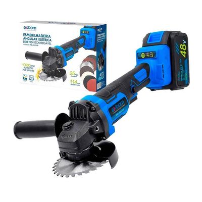 Lixadeira Esmerilhadeira Angular 48v Motor Sem Escova Com 25 Peças