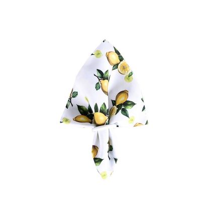 Kit 2 Guardanapos De Tecido Estampado Allegra 2 Peças 35cm X 35cm 100% Poliéster - Limão