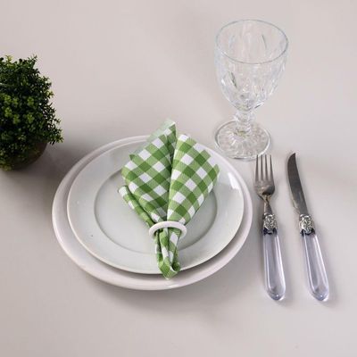 Kit 2 Guardanapos De Tecido Estampado Allegra 2 Peças 35cm X 35cm 100% Poliéster - Xadrez