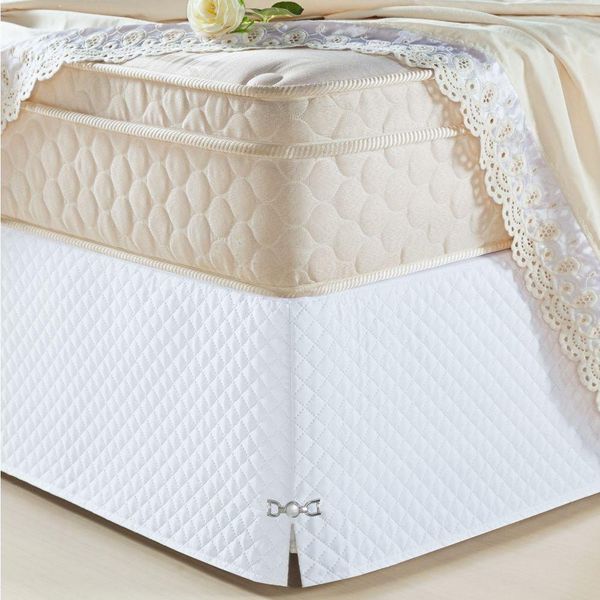 Saia Para Cama Box Solteiro Veneza 1 Peça Branco
