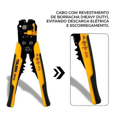 Alicate Eletricista Desencapador Fios Automático 8 200mm único