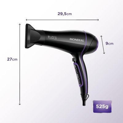Secador De Cabelos Black Purple Scn-01 127v/60hz .