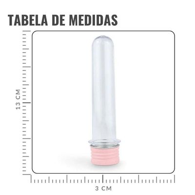 Tubete Para Lembrancinha Rosa 13cm - 10 Unidades