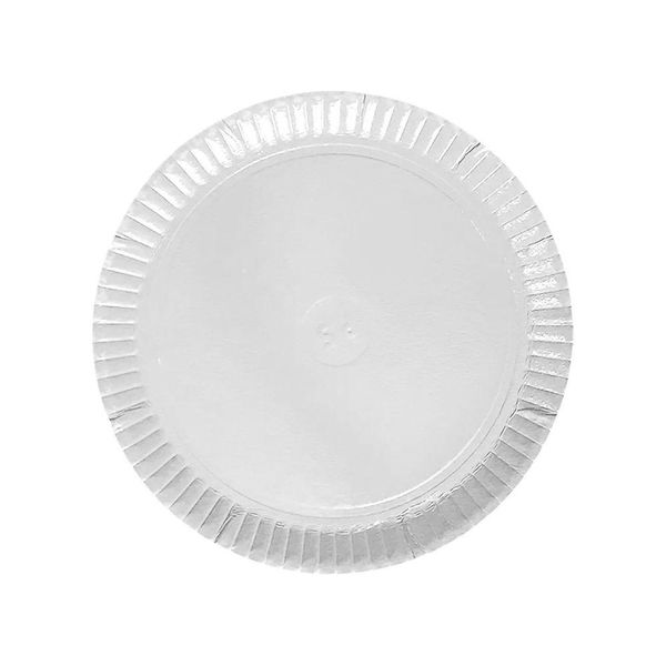 Prato De Papelão Laminado Branco P5 - 28cm