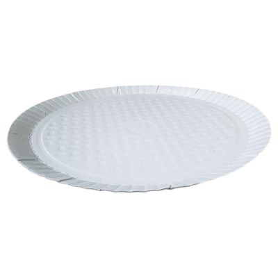 Prato De Papelão Laminado Branco P5 - 28cm