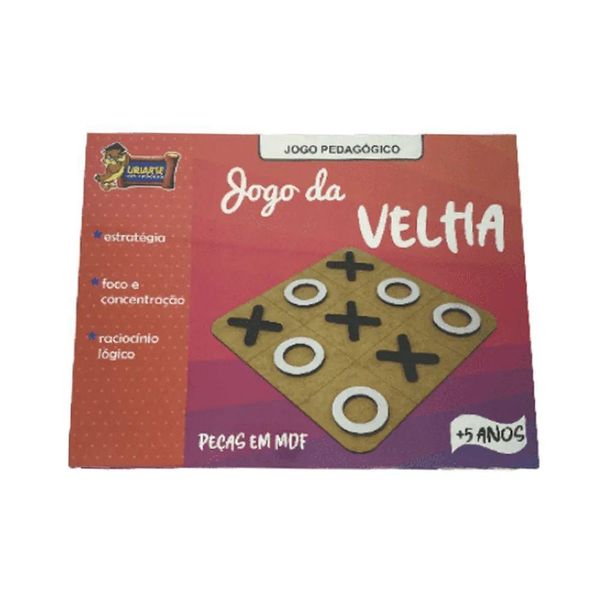 Jogo Da Velha Pedagógico Em Mdf