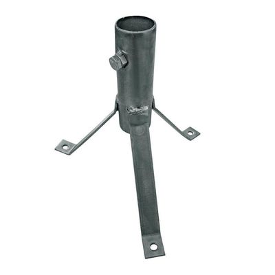 Suporte Antena 207-b Tripe Laje Tubo 1 Polegada Prata Cromo