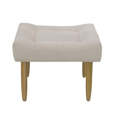 Puff Decorativo Quarto E Sala De Estar Suede Light Herrero Cor:bege