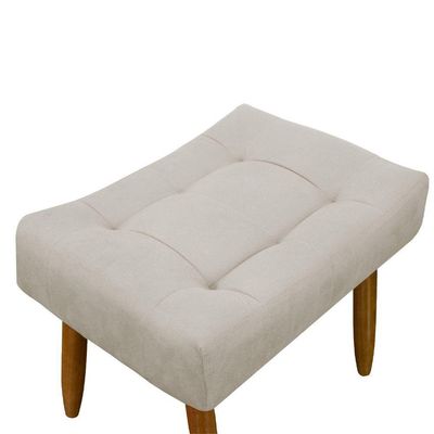 Puff Decorativo Quarto E Sala De Estar Suede Light Herrero Cor:bege
