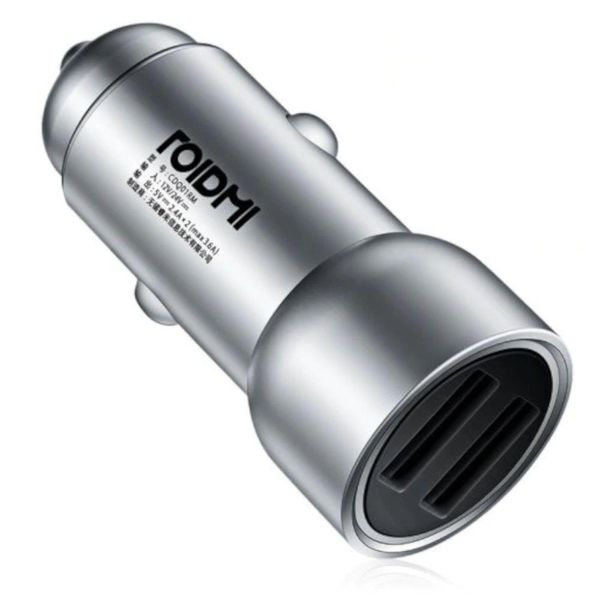 Carregador Veicular Roidmi C1 Dual Usb 2.4a X 2 Máx 3.6a