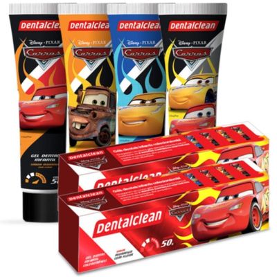 2x Gel Dental Infantil Carros - Morango - 50g - Dentalclean