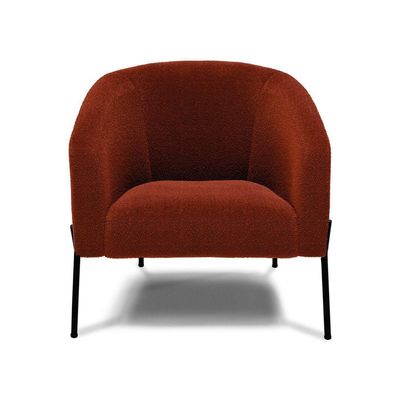 Poltrona Decorativa Pé De Ferro Preto Kit 2 Stella Bouclê Terra D03 - D'rossi