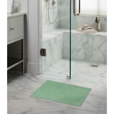 Tapete Pipoca Microfibra 38cm x 58cm Infinita Cor Verde UN / Verde