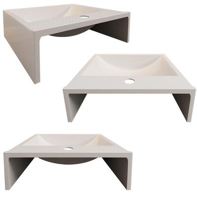 Cuba Pia Para Banheiro Roma Com Torneira Dl05 E Valvula Abs Branco Brilho