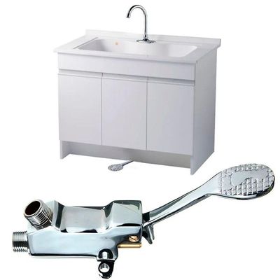 Torneira Valvula Acionamento Pedal Sem Maos Hospital Laboratorio
