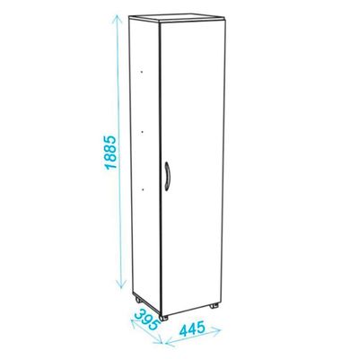 Armário Em Mdp Com 1 Porta Brv Móveis Branco