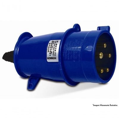 Plug Steck Industrial 3P+T 32A 220V Azul N-4279