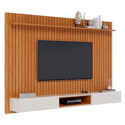 Painel Suspenso Loft 2.2 Com Aparador Buffet Classic 2 Portas Nature Off White - Imcal