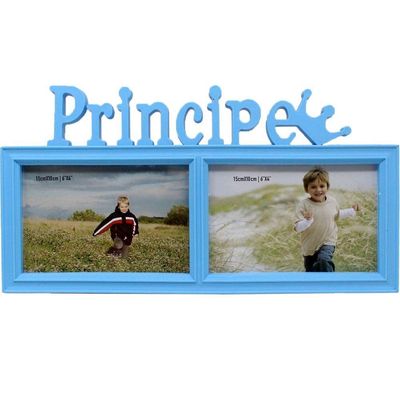 Dupla Porta Retrato Infantil Mural Princesa Príncipe 15x10cm