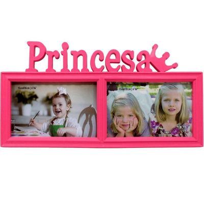 Dupla Porta Retrato Infantil Mural Princesa Príncipe 15x10cm