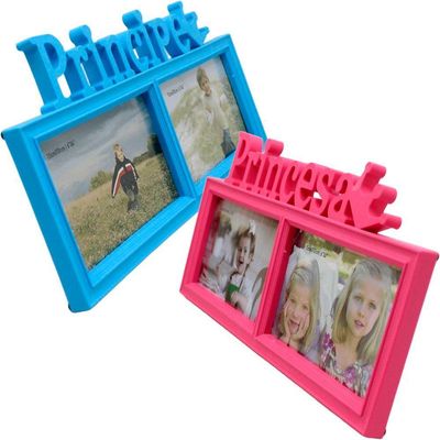 Dupla Porta Retrato Infantil Mural Princesa Príncipe 15x10cm