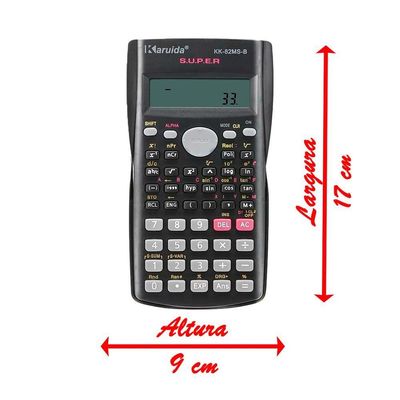Calculadora Científica 240 Funções De 12 Dígitos E Frações