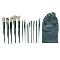 Pincel Kit 13 Peças Maquiagem Bolsa Make Up Base Corretivo Po Compacto Sombra