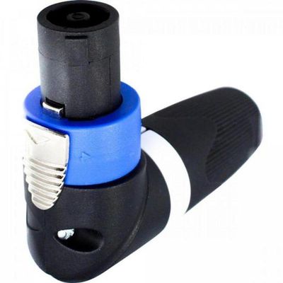 Conector Speakon 90° 4 Polos Pgsp0005 Preto-azul Storm -...