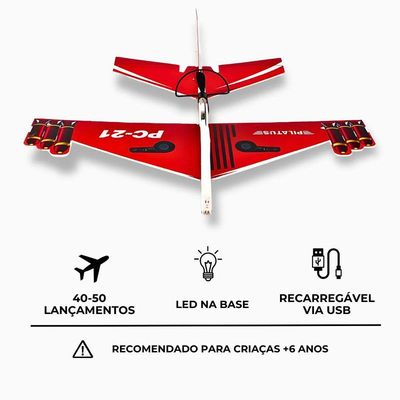 Avião Planador Com Motor A Bateria Recarregável