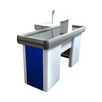 Caixa Supermercado Empacotador Azul 1,50m Check Out E Balança 30kg Urano Bivolt