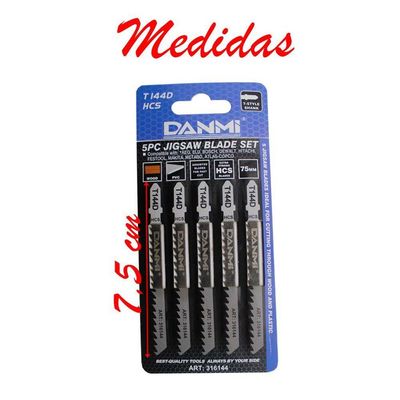Jogo De Lâmina Serra Tico Tico Para Madeira 5 Peças 75mm Danmi®