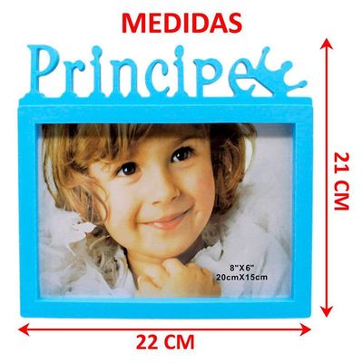 Dupla Porta Retrato Infantil Mural Princesa Príncipe 20x15cm