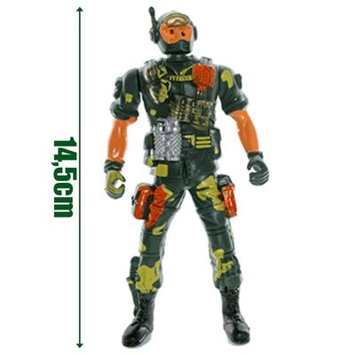 Brinquedos Miniaturas Militares Bonecos Veículos 12 Peças