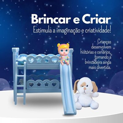 Berço De Brincadeira Com Escorregador Azul - Diversão Garantida