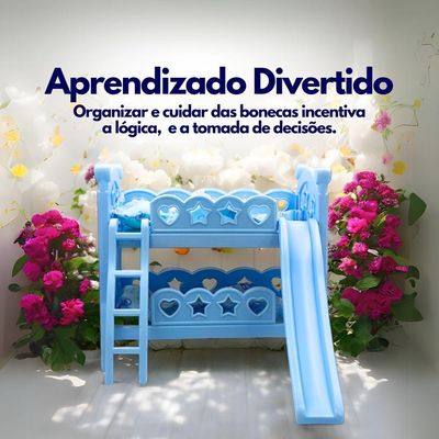 Berço De Brincadeira Com Escorregador Azul - Diversão Garantida