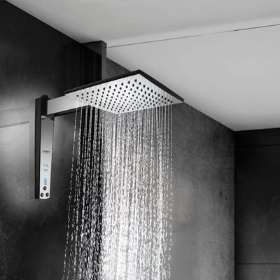 Chuveiro Digital Acqua Century Preto Com Cromado 7500W Lorenzetti 220V