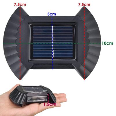 Luminaria Solar Led Parede Arandela Balizador Agua Spot Luz