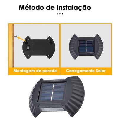 Luminaria Solar Led Parede Arandela Balizador Agua Spot Luz