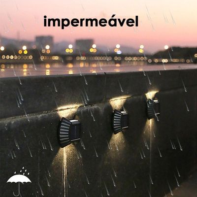 Luminaria Solar Led Parede Arandela Balizador Agua Spot Luz