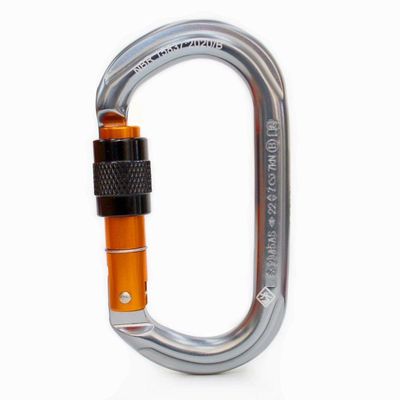 Mosquetão Usclimb Alumínio Oval Keylock Trava Rosca 22kn Ce Uiaa