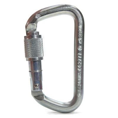 Mosquetão Aço 45kn Assimétrico D Rosca Keylock Ce En Uiaa Nbr Usclimb