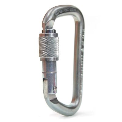 Mosquetão Aço 45kn Assimétrico D Rosca Keylock Ce En Uiaa Nbr Usclimb