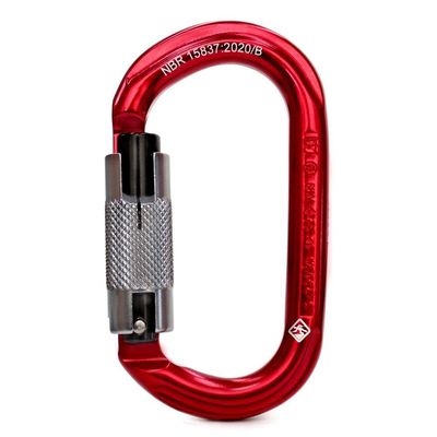 Mosquetão Usclimb Alumínio Oval Keylock Trava Automática 22kn Ce Uiaa