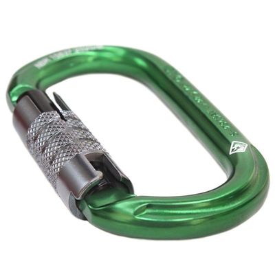 Mosquetão Usclimb Alumínio Oval Keylock Trava Tripla 22kn Ce Uiaa Nbr Verde