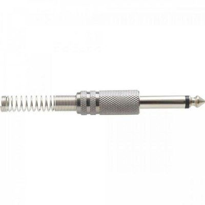 Plug P10 Mono Metal Niquelado Com Mola Genérico Storm - Pct - 50
