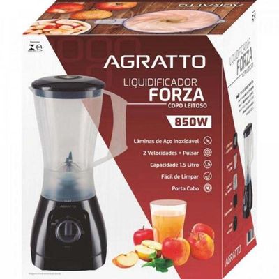 Liquidificador Agratto Lqlf-01 Leitoso 850w Cristal 110V
