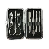 Kit Manicure 7 Peças Em Metal + Estojo